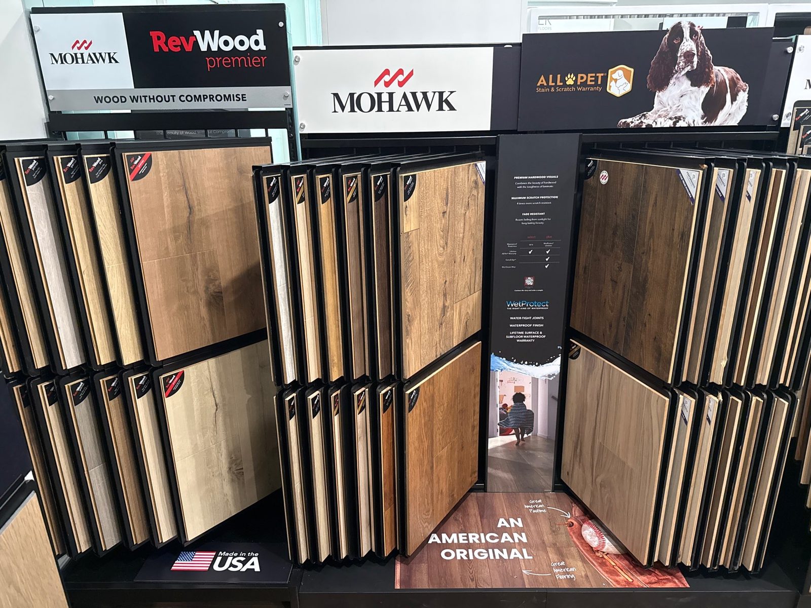 Mohawk RevWood Premier laminate display