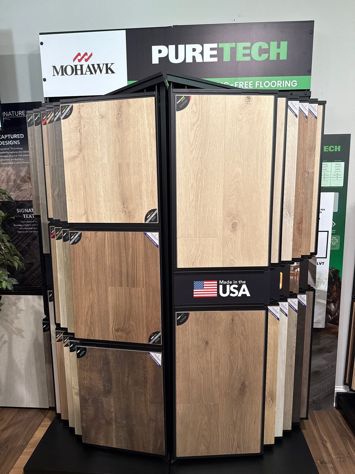 Mohawk PureTech luxury vinyl plank display